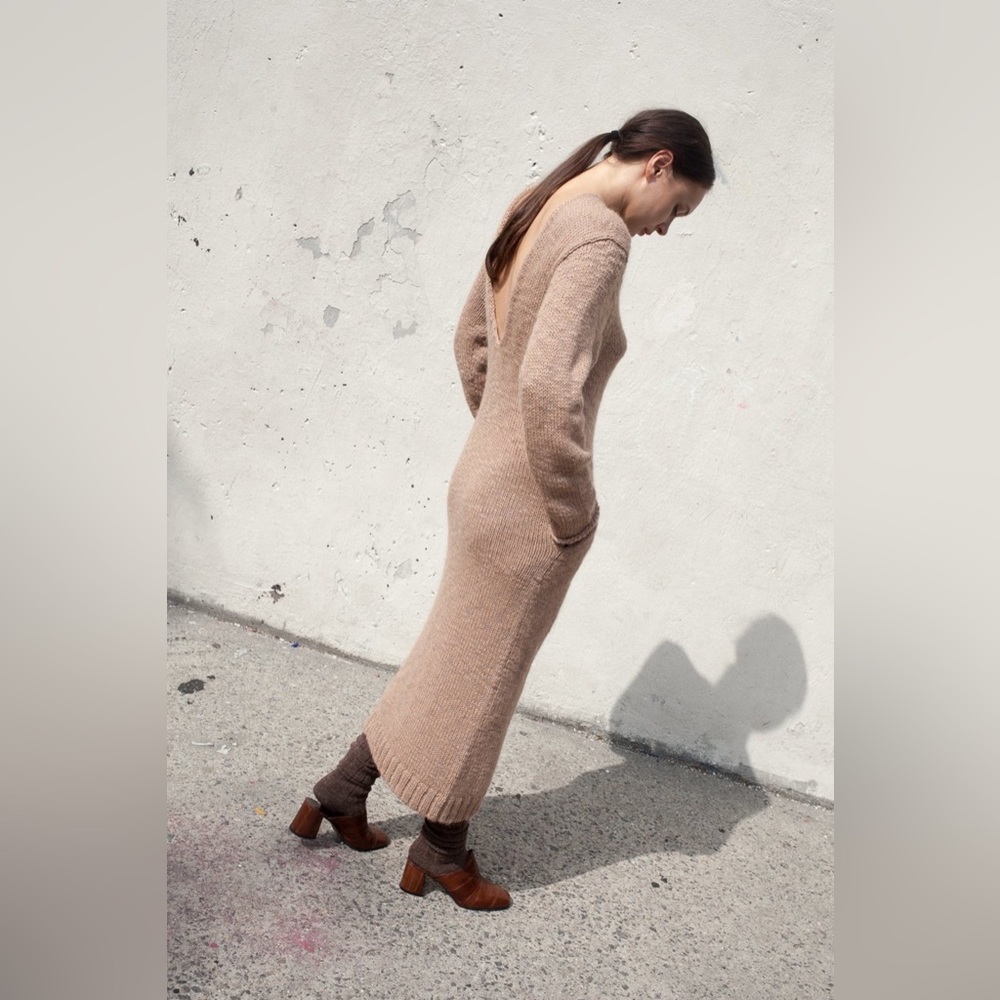 Lauren manoogian Low V Dress Size 1 Alpaca